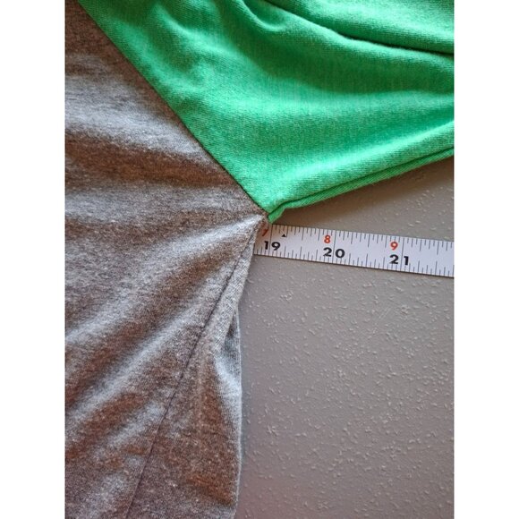 Next Level Be Kind Christmas Graphic Raglan Shirt L Gray Green Long Sleeve Tee - Picture 5 of 7